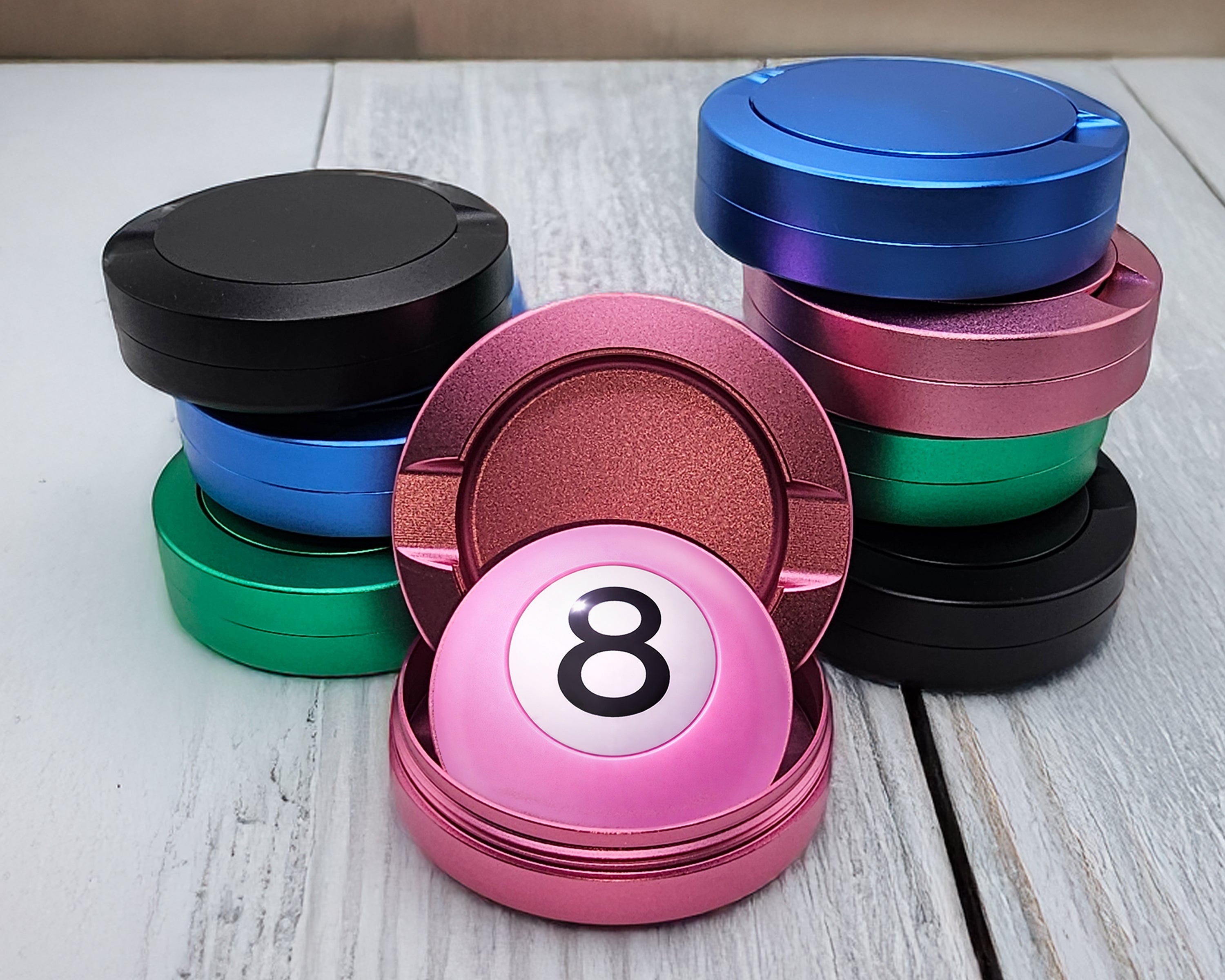 Soft Pink 8 Ball Retro Vibe Pool Hall Style Snus Storage Case Pink