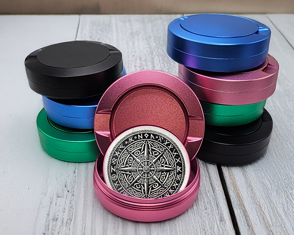Nordic Compass Rune Emblem Snus Storage Case Pink
