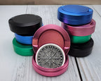 Nordic Compass Rune Emblem Snus Storage Case Pink