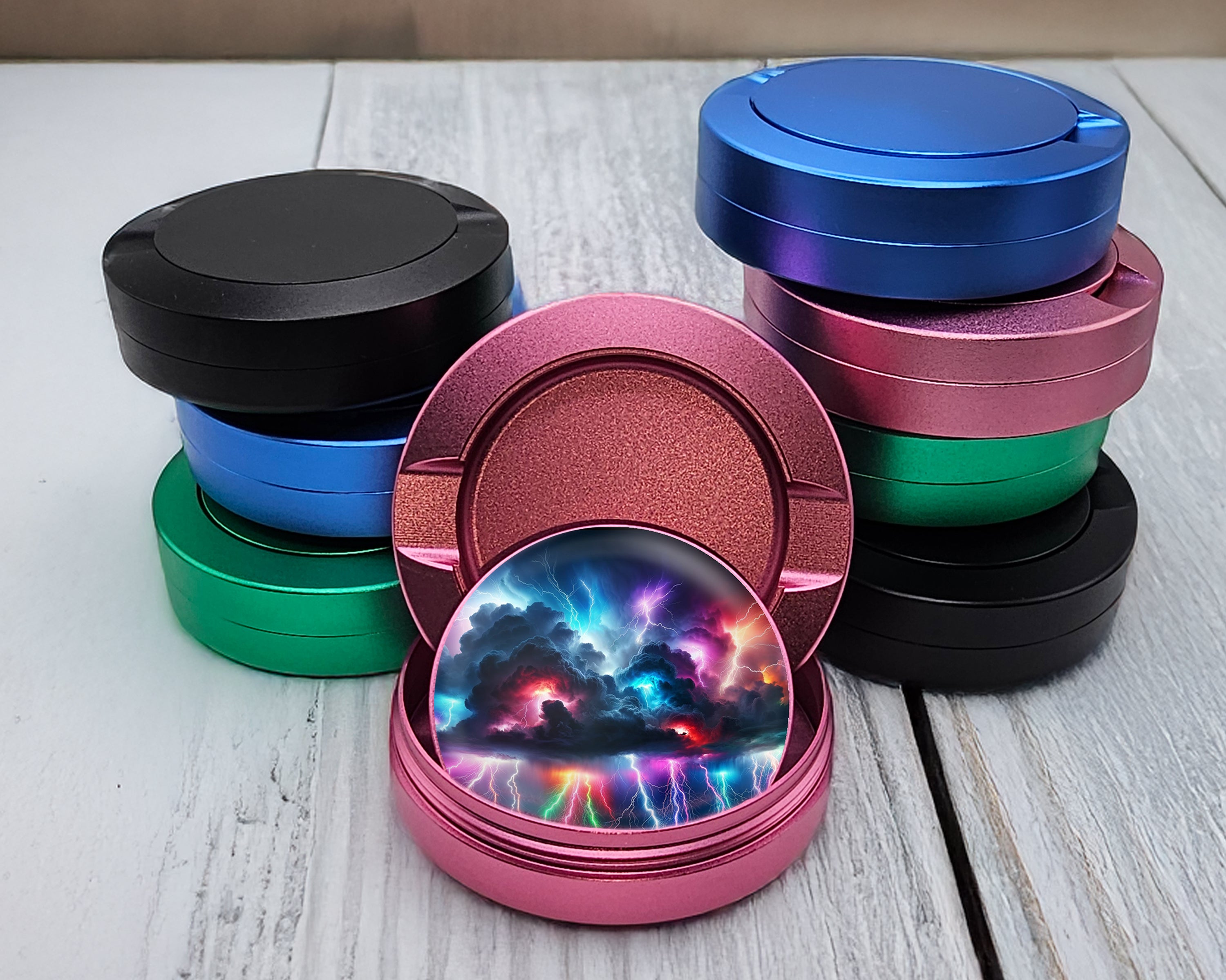 Thunderstorm Storm Catcher Snus Storage Case Pink