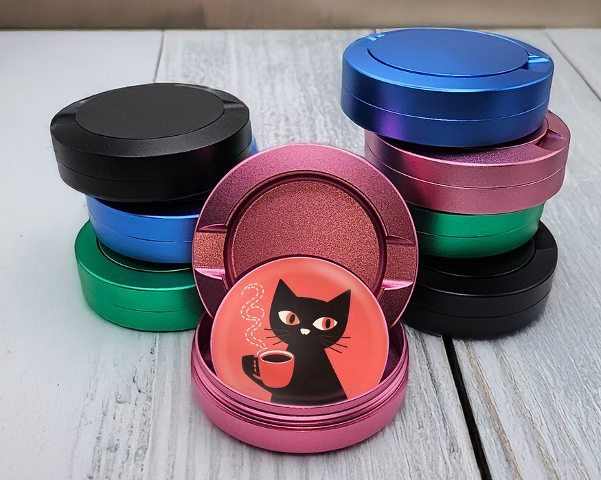 Retro Cat Minimalist Snus Storage Case Pink