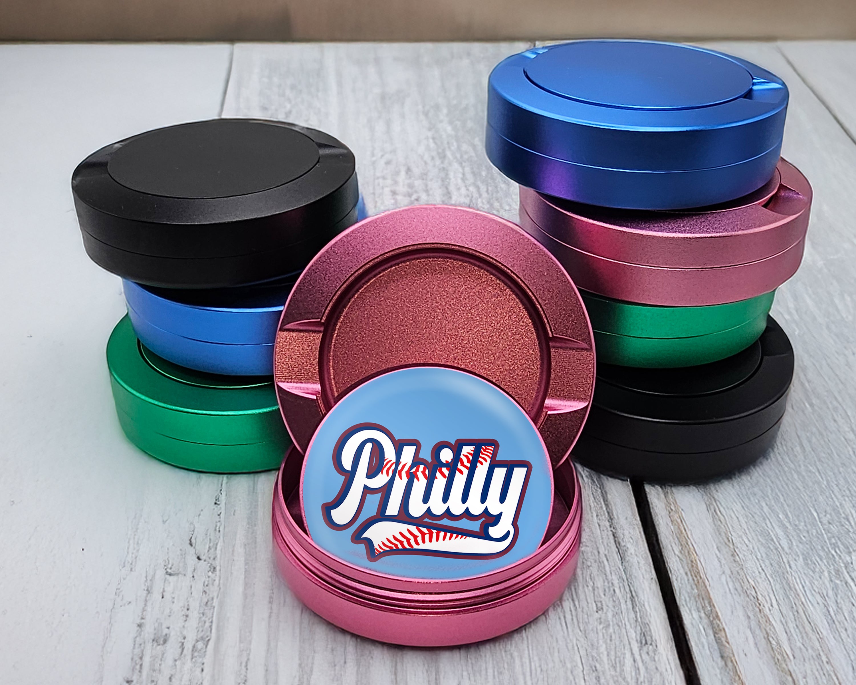 Philly Baseball Stitching Snus Storage Case Pink