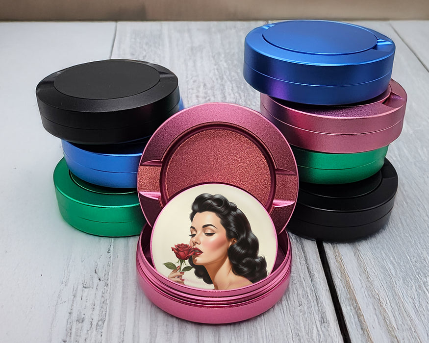 Romantic Retro Rose Beauty Zyn Storage Case Pink