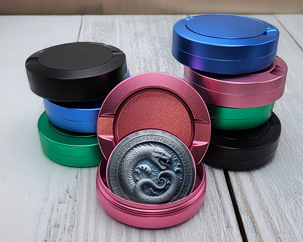 Oceanic Ouroboros Rune Circle Snus Storage Case Pink