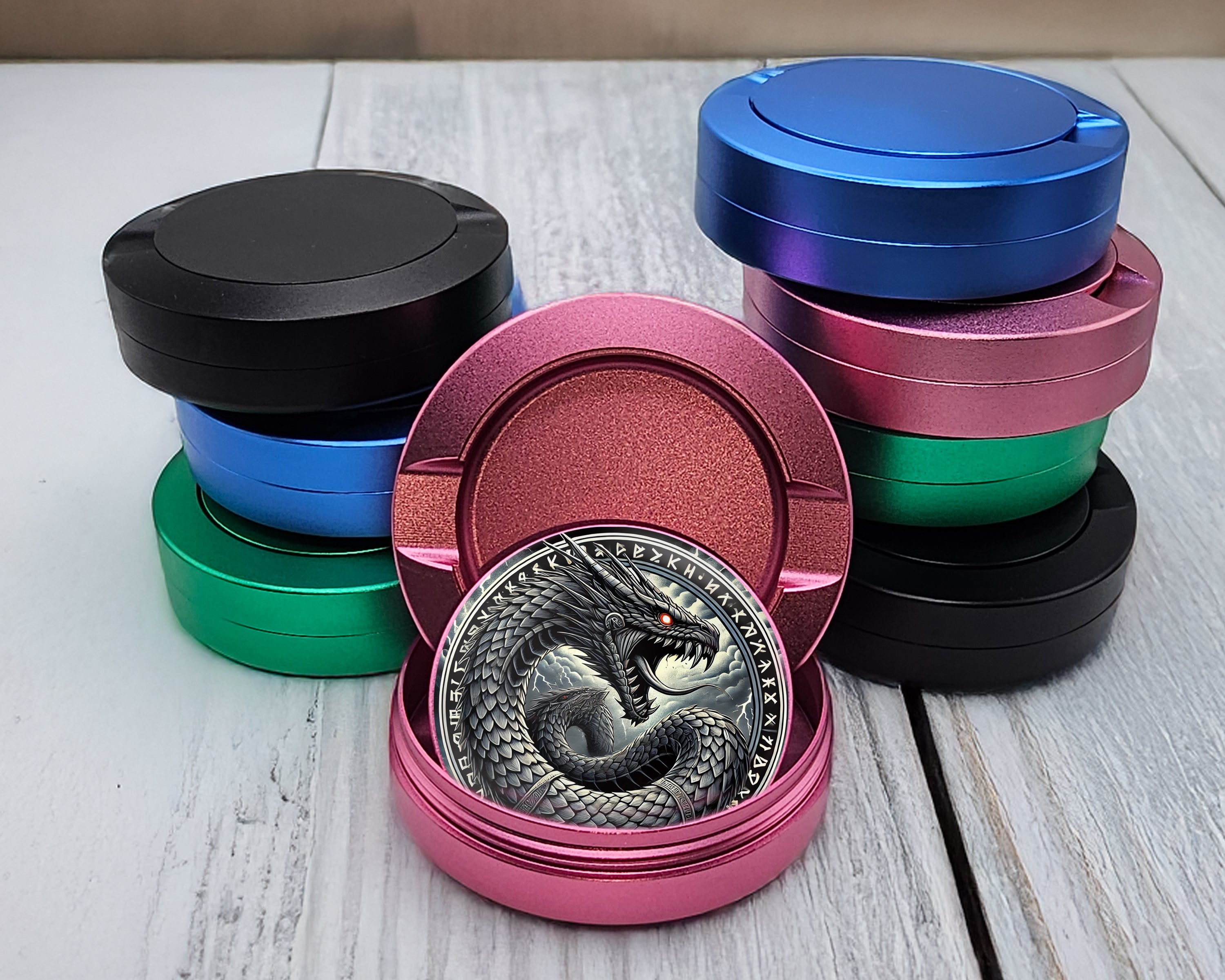 World Serpent Jormungandr Snus Storage Case Pink