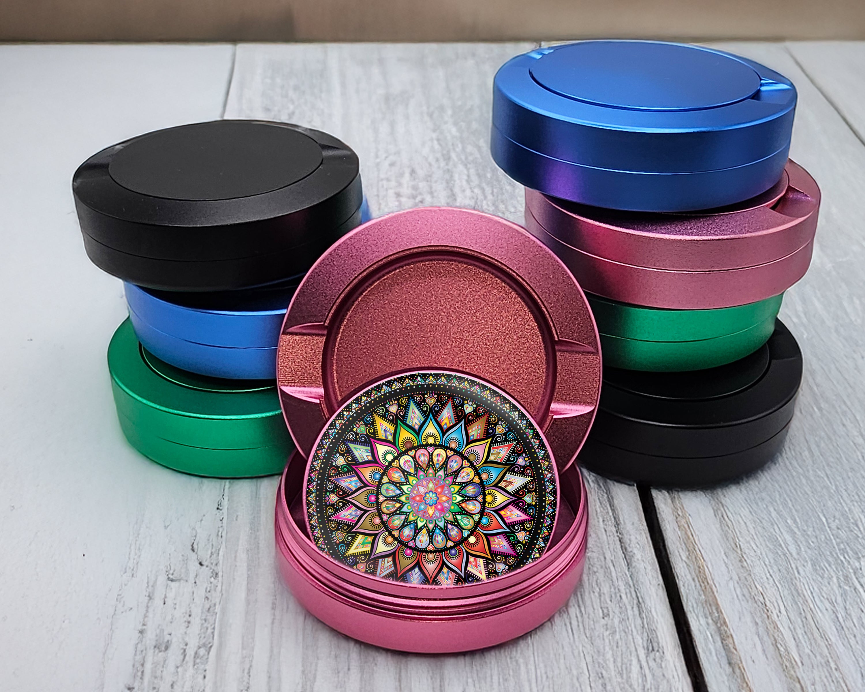 Mandala Trippy  Snus Storage Case Pink