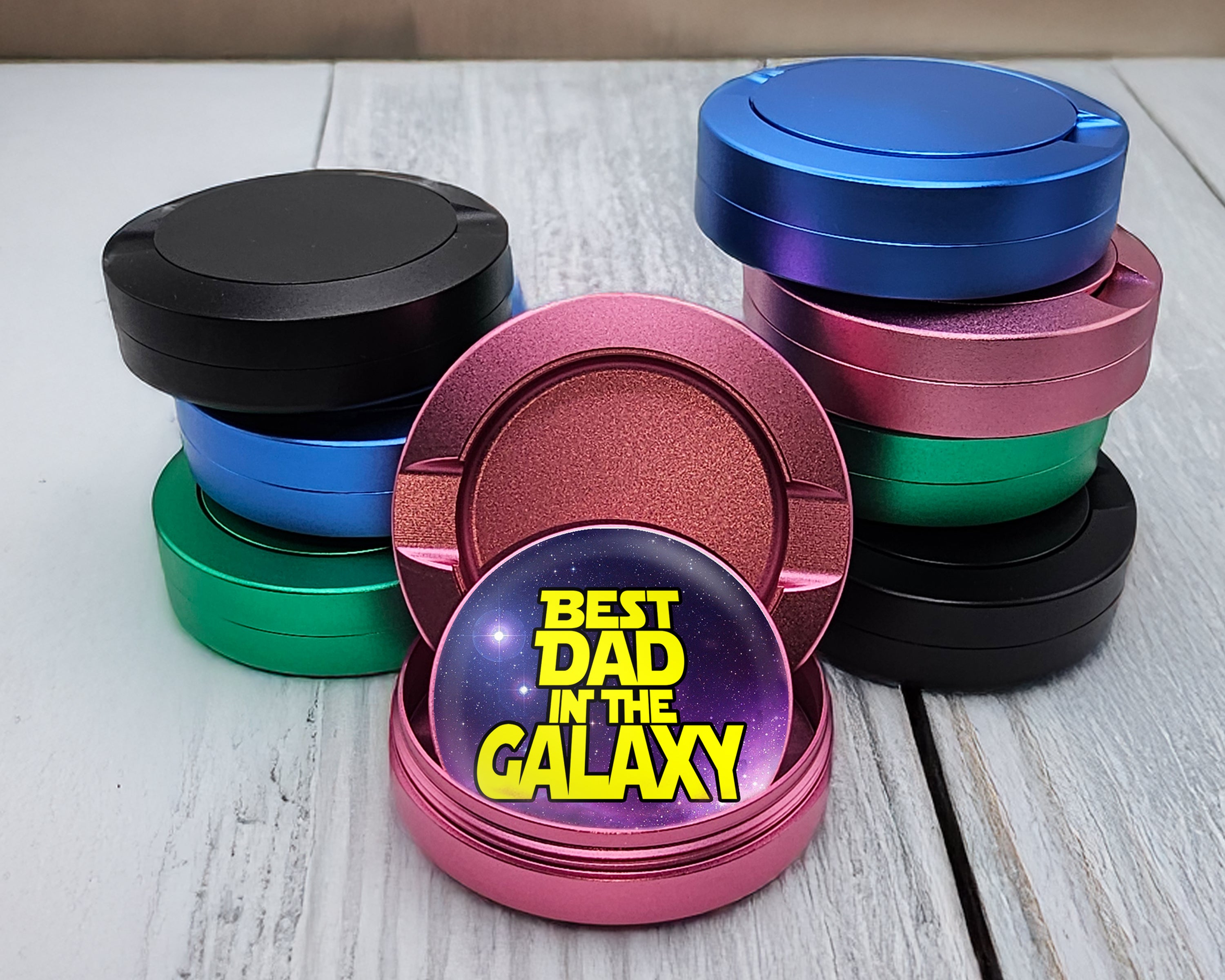 Best Dad In The Galaxy Snus Storage Case Pink