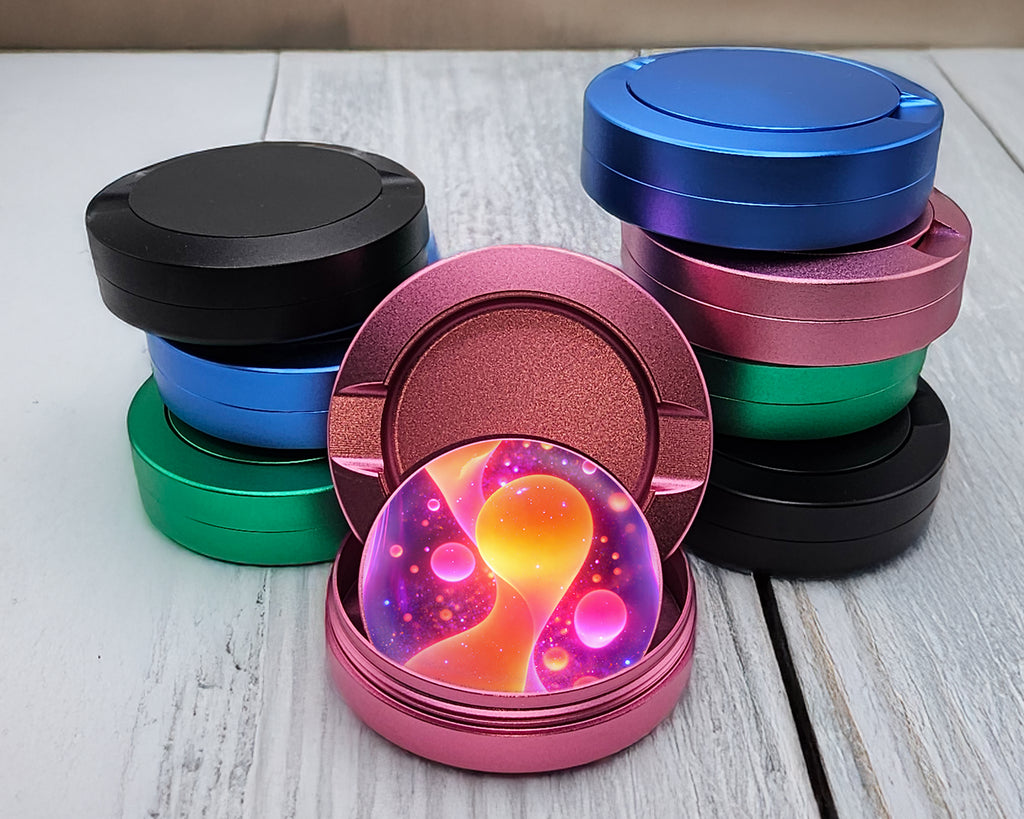 Trippy Psychedelic Lava Lamp Glow Design Snus Storage Case Pink
