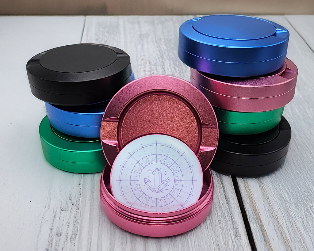 Celestial Crystal Energy Grid Snus Storage Case Pink