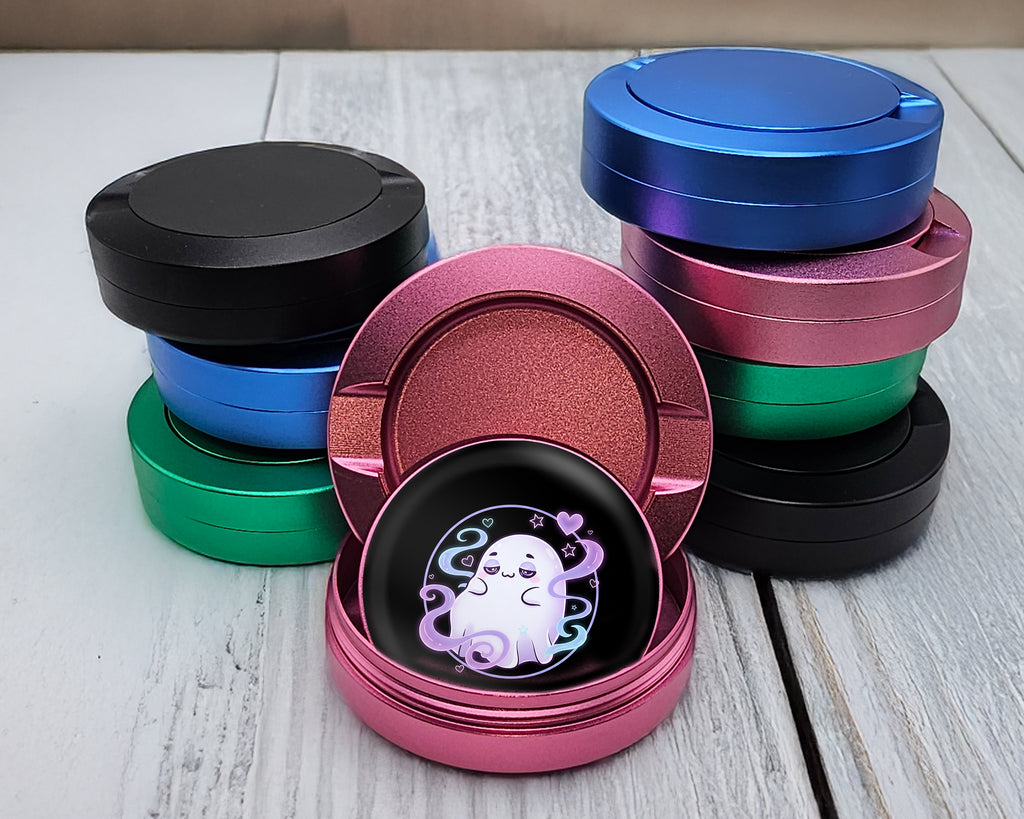 Cute Vaporwave Ghost Vibes Snus Storage Case Pink
