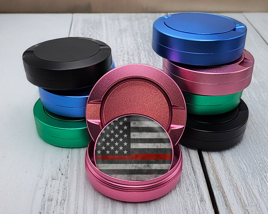 Thin Red Line - Support Firefighters Flag Snus Storage Case Pink