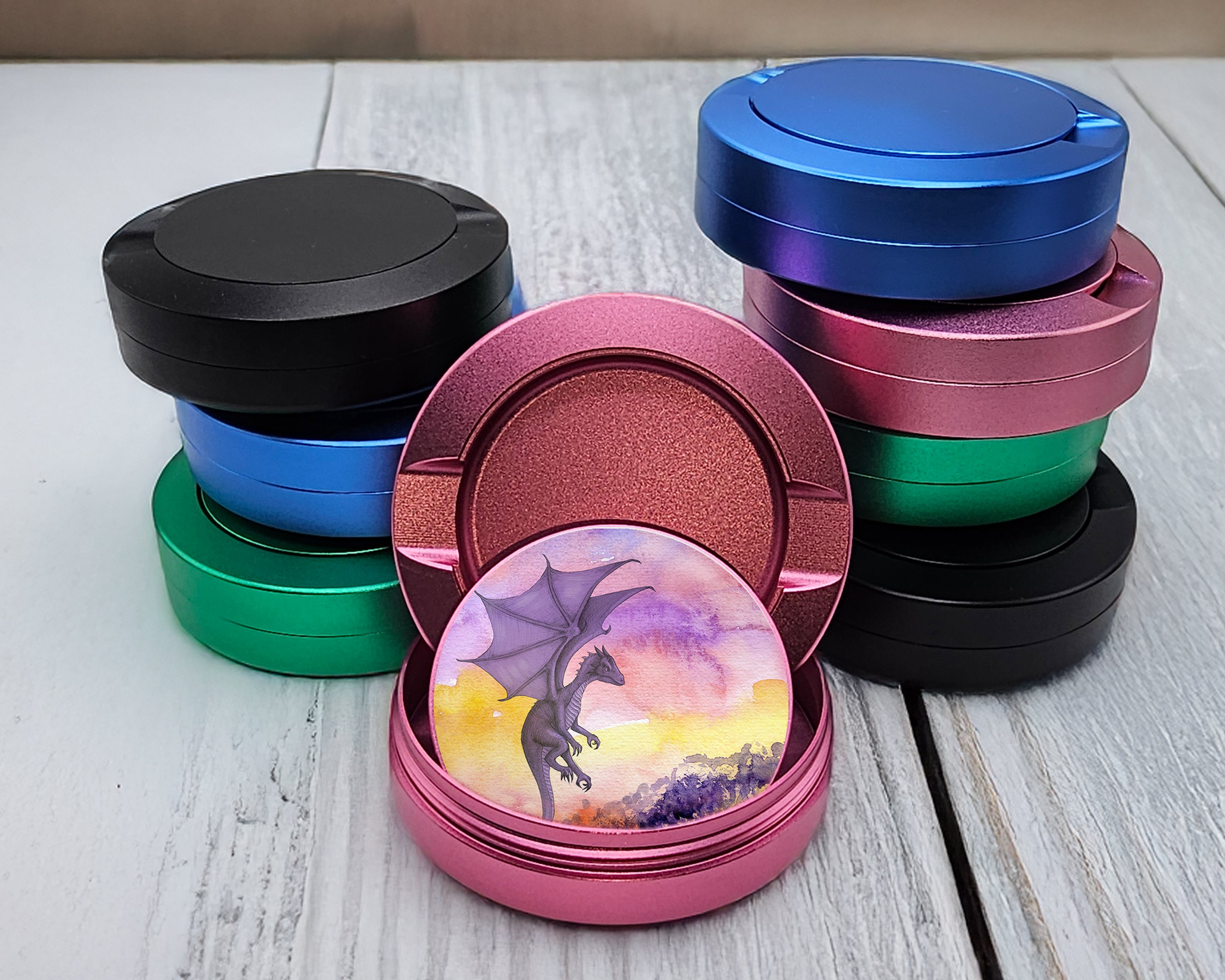 Purple Dragon Fantasy Snus Storage Case Pink