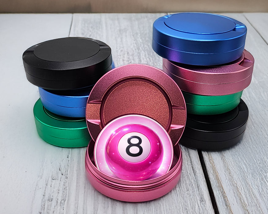 Sparkly Pink 8 Ball Cosmic Pool Aesthetic Snus Storage Case Pink
