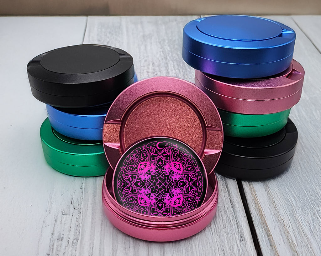 Witchy Cosmic Sigil Mandala Snus Storage Case Pink