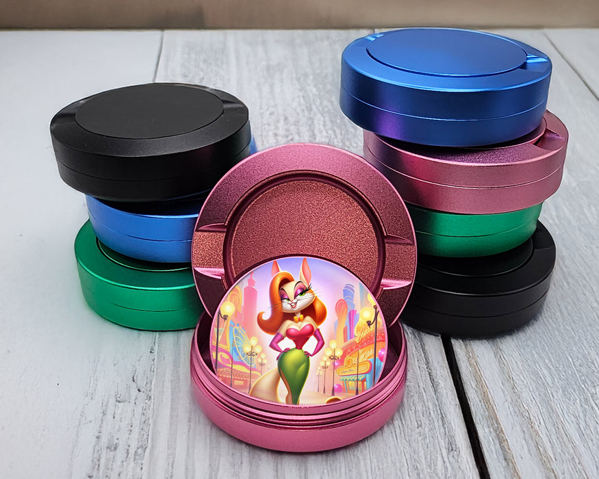Jessica Rabbit as a Cat Grinder, Bombshell Feline Animated Snus Storage Case Pink