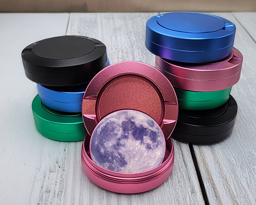 Purple Full Moon Aesthetic Celestial Art Snus Storage Case Pink