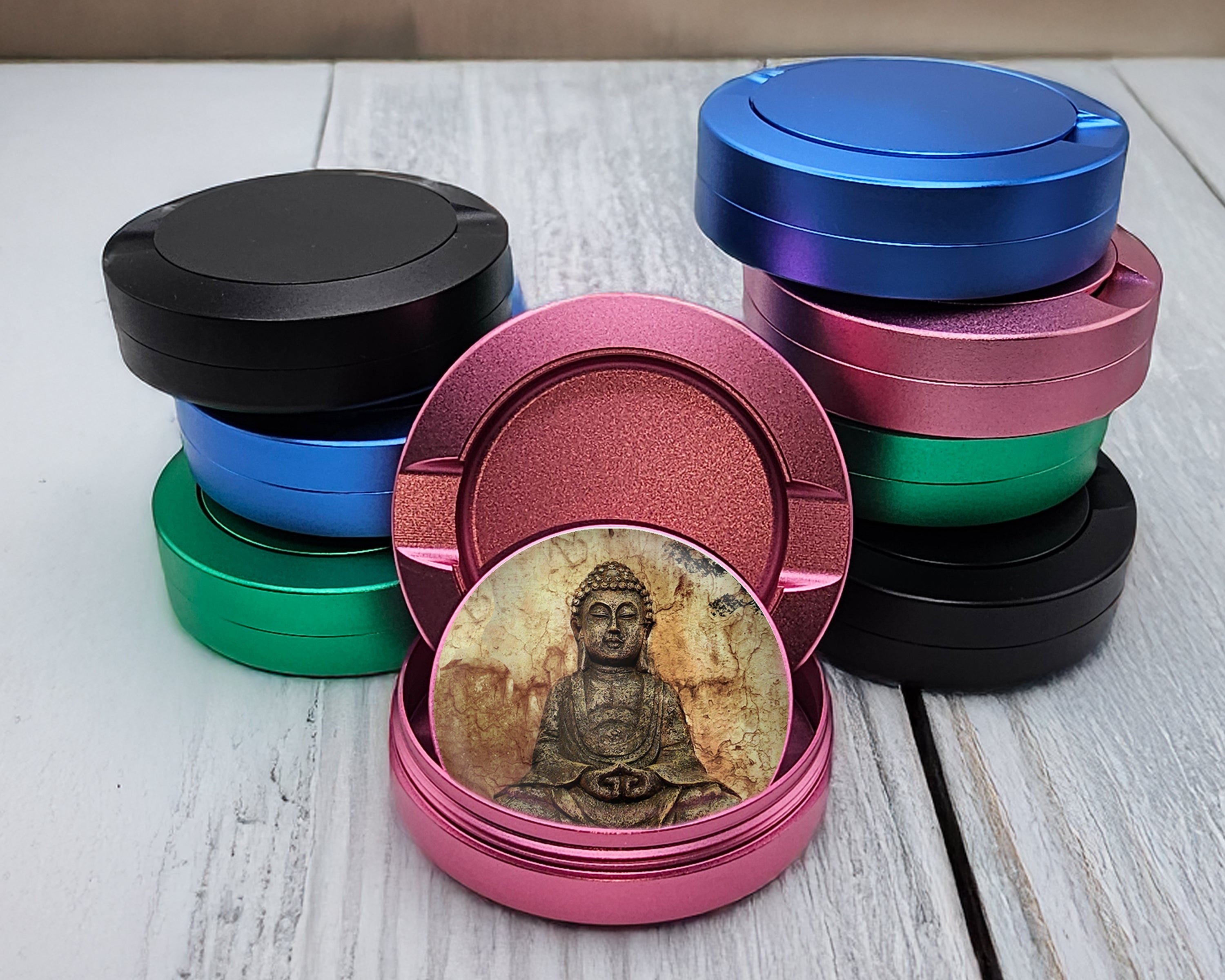 Buddha Pattina Buddhist Statue Snus Storage Case Pink
