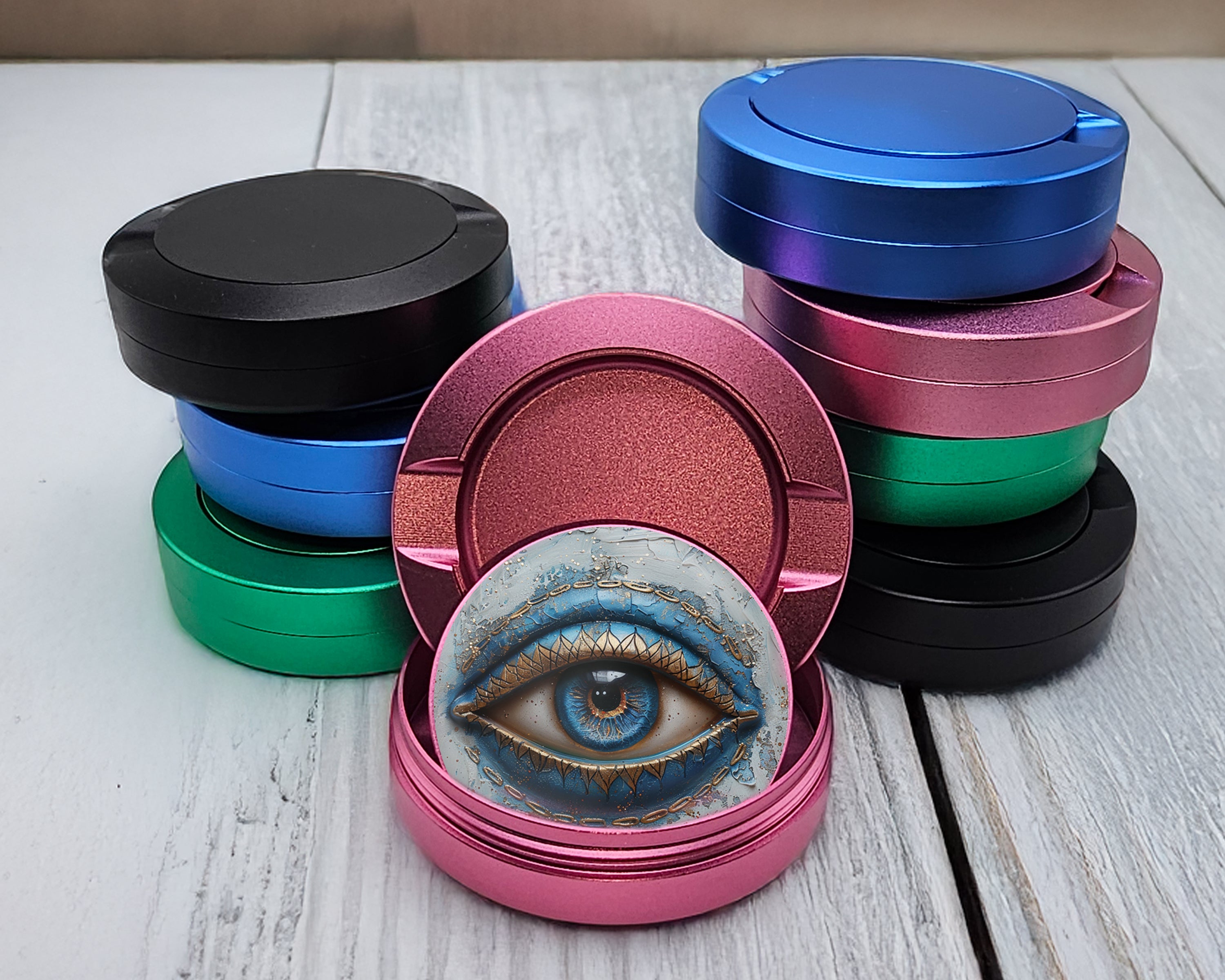 Modern Nazar Evil Eye Snus Storage Case Pink