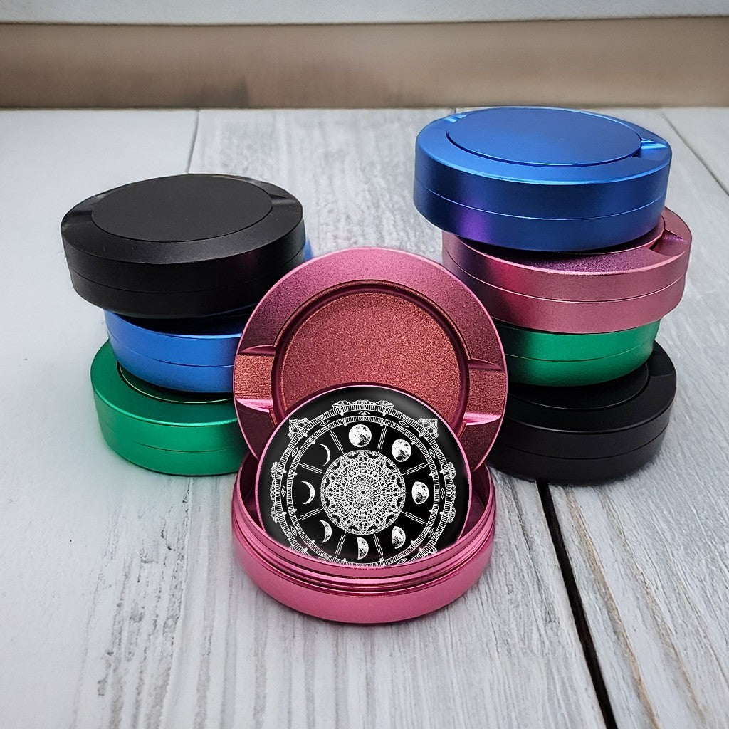 Phases of the Moon Witchy Snus Storage Case Pink