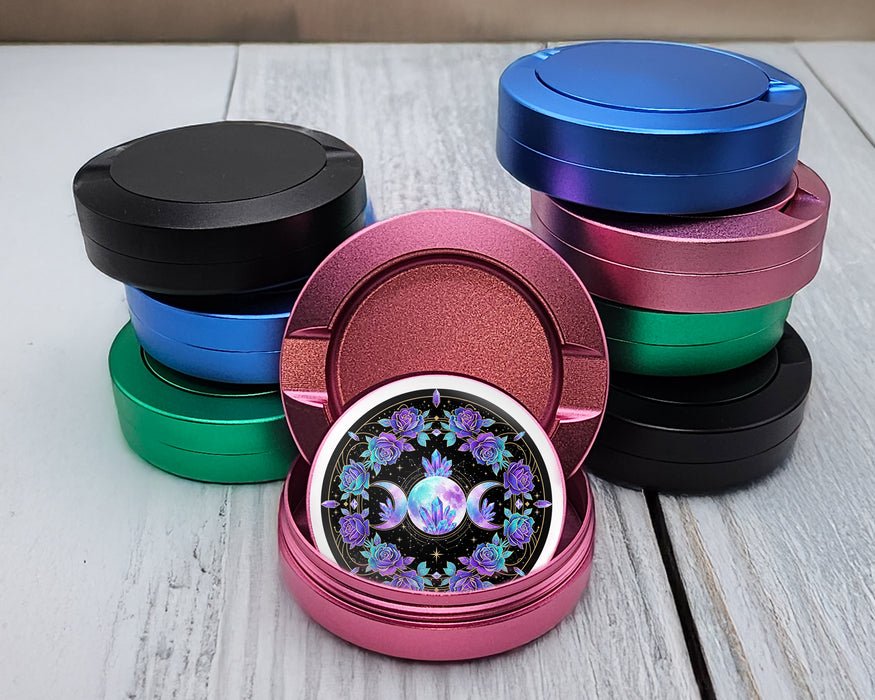 Crystal Rose Moon Trinity Snus Storage Case Pink