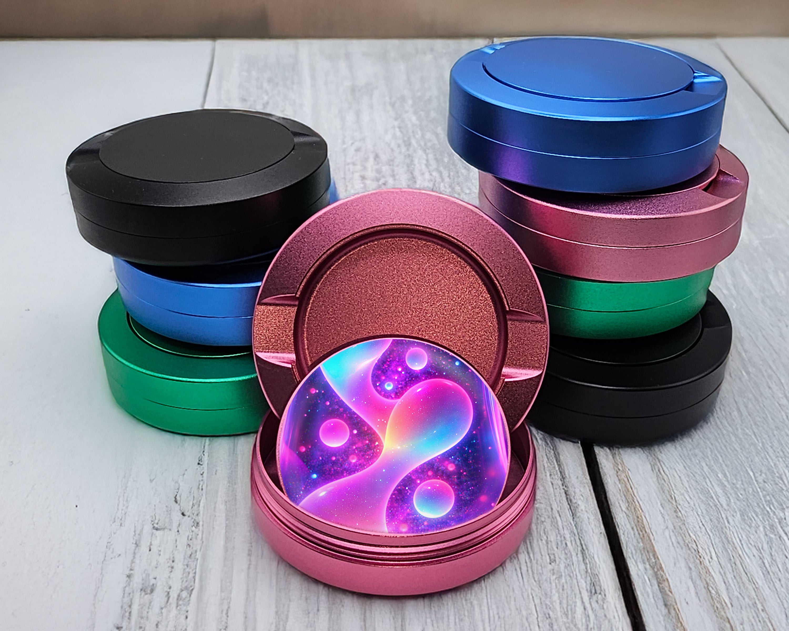 Glowing Lava Lamp Trippy Snus Storage Case Pink
