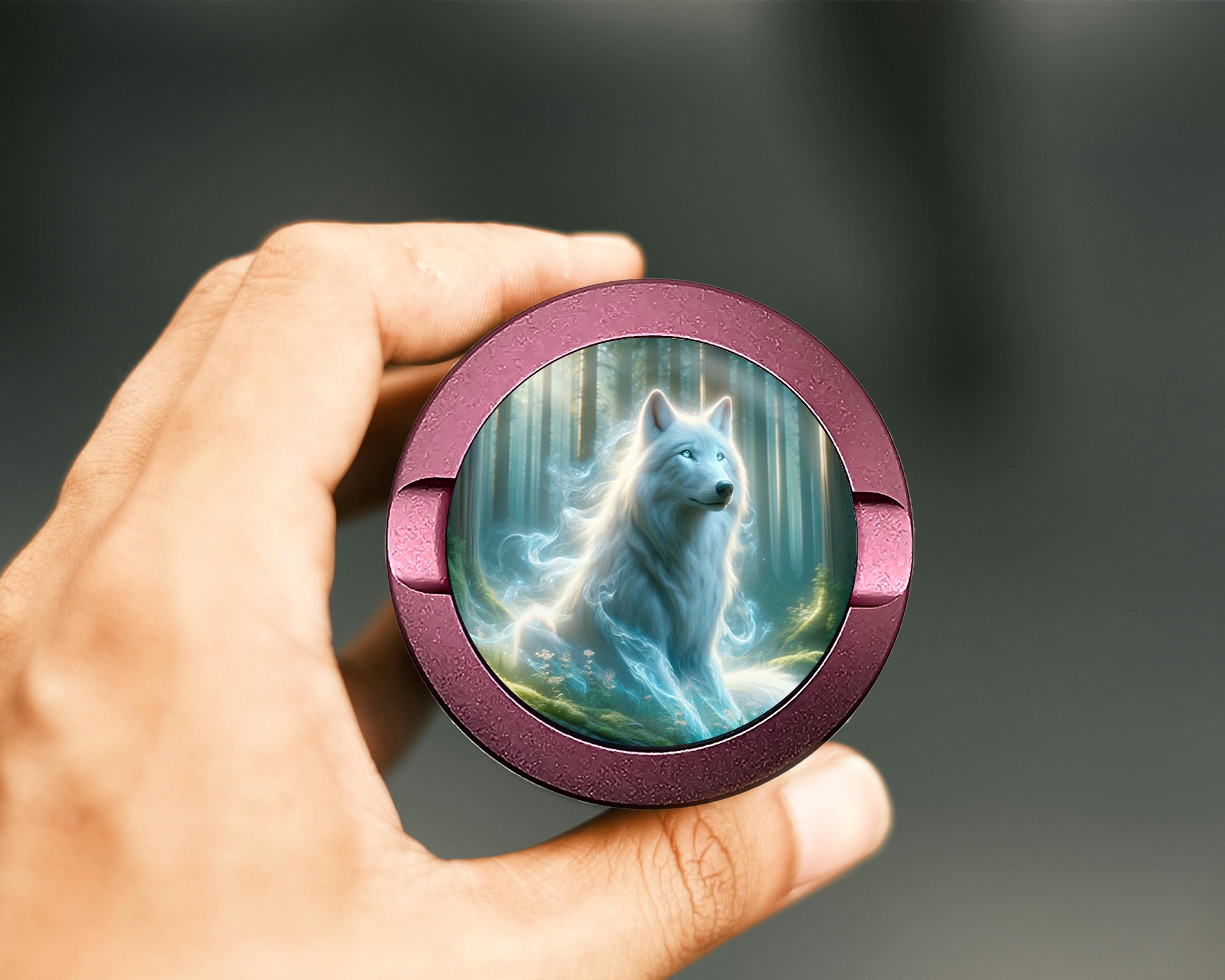 Wolf In A Mystical Forest Snus Storage Case Pink