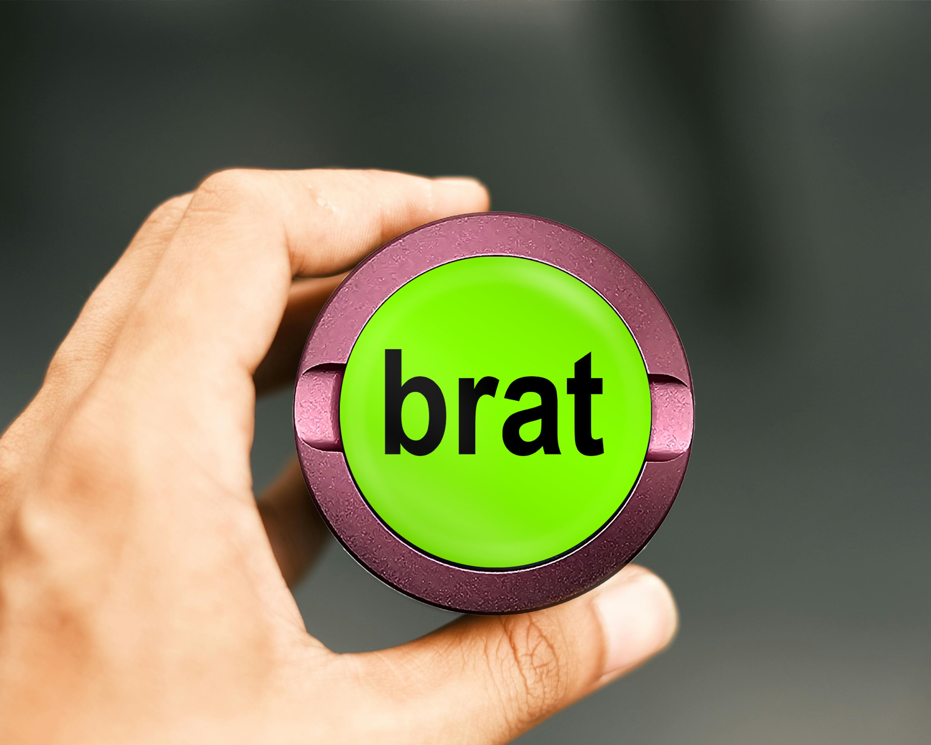 Brat Lime Green Grinder Snus Storage Case Pink