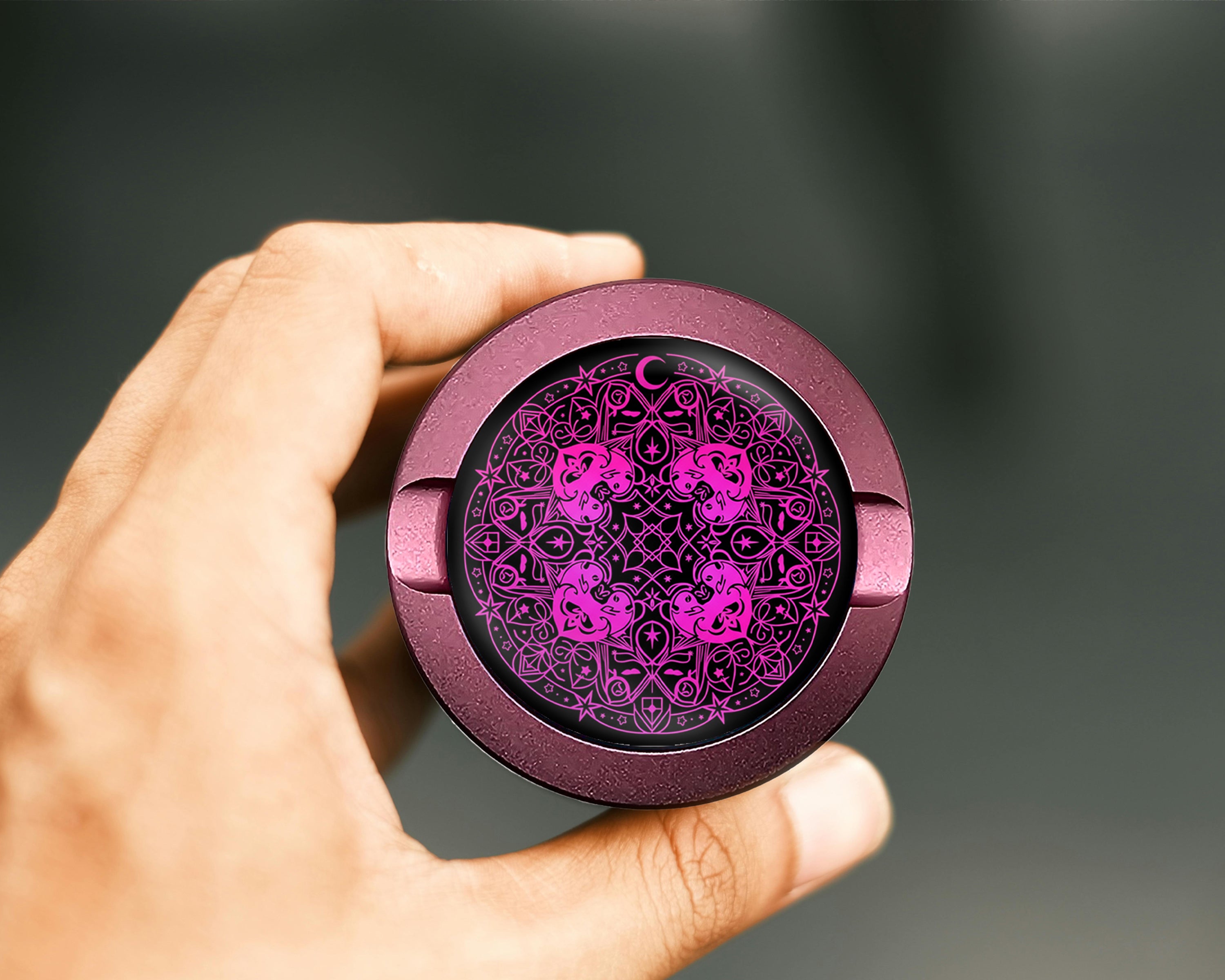 Witchy Cosmic Sigil Mandala Snus Storage Case Pink