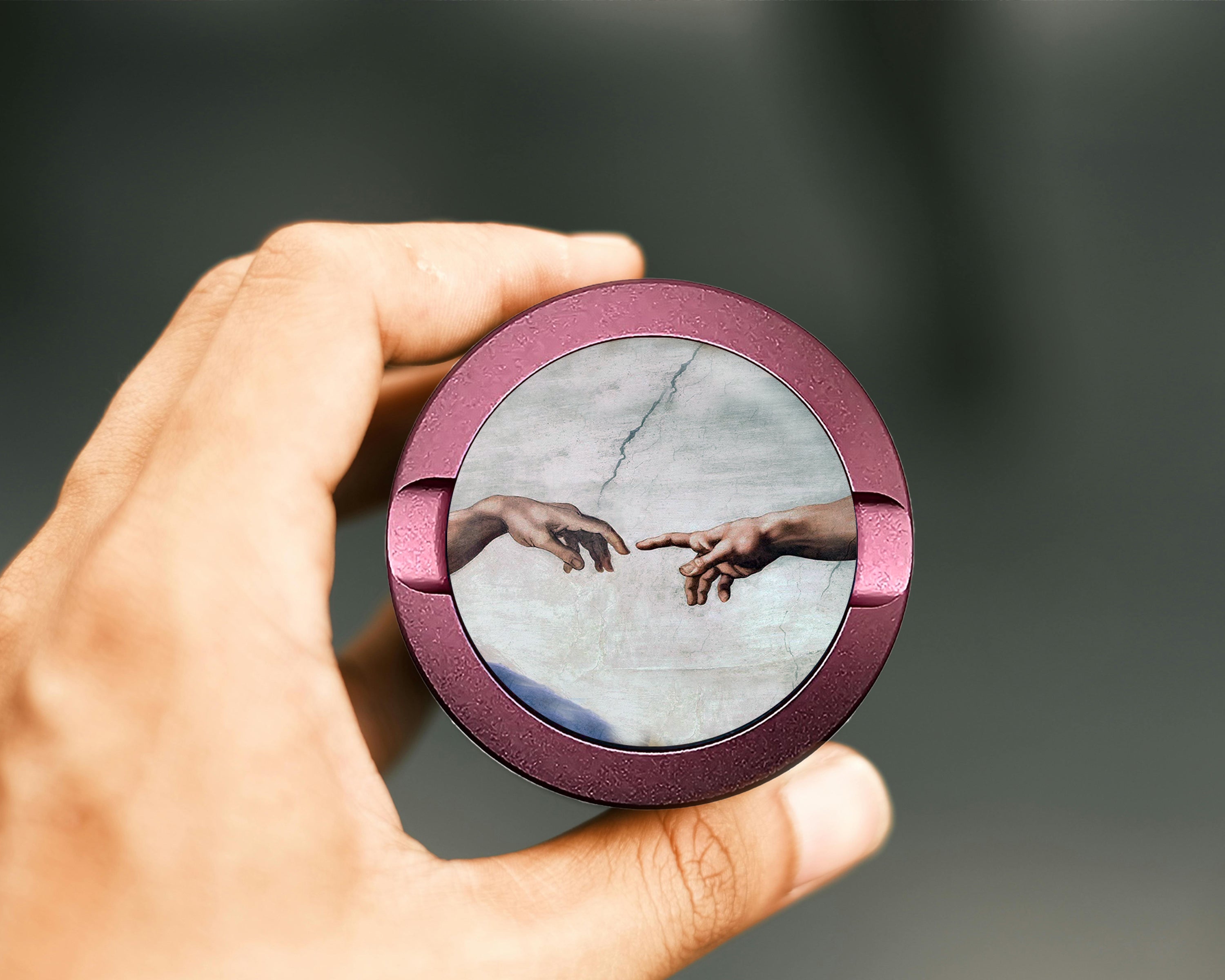 Sistine Chapel, Hand of God,Michaelangelo Snus Storage Case Pink
