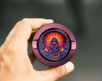 Psychedelic Serpent Sun Shaman Snus Storage Case Pink