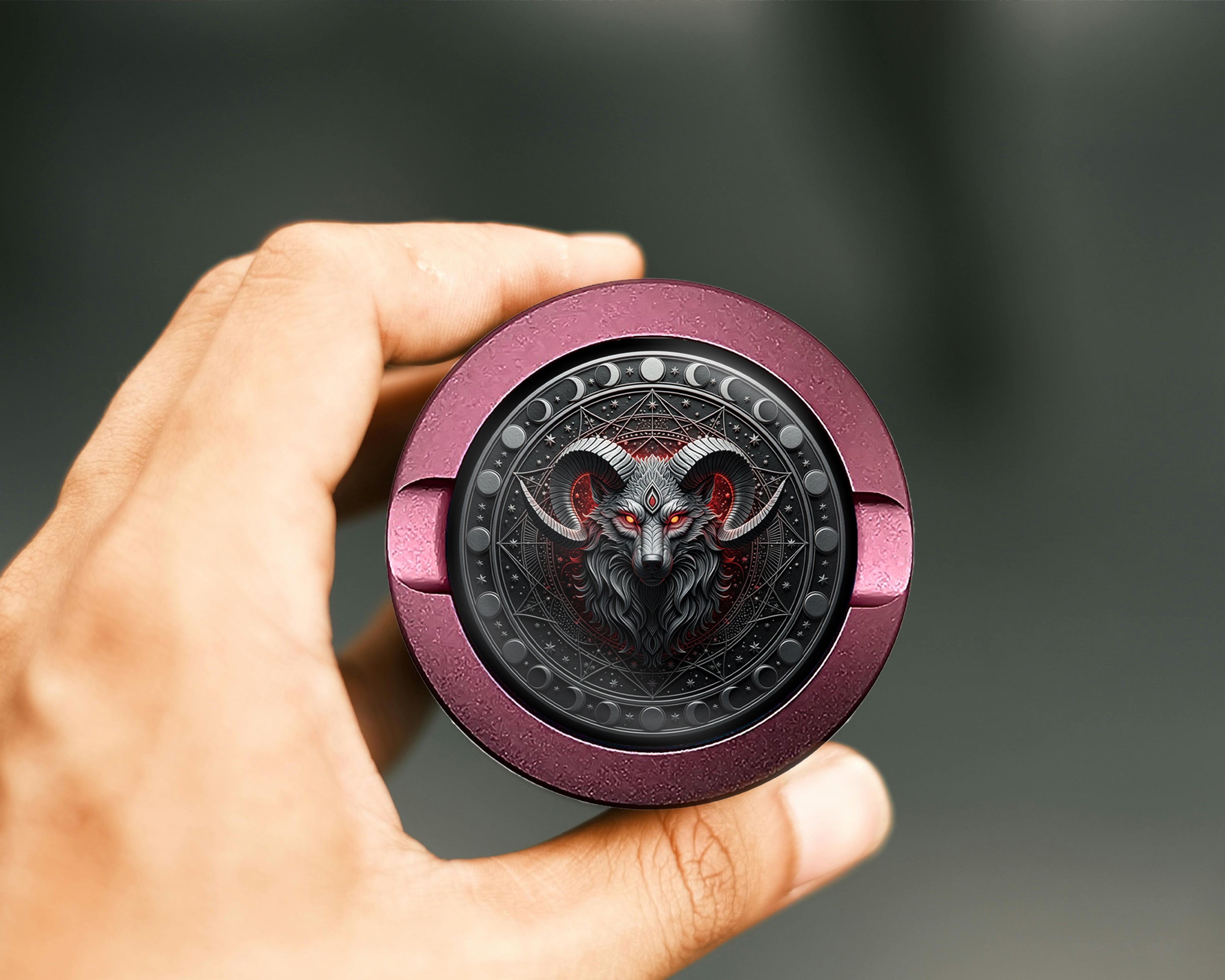Lunar Inferno Ram Sigil Snus Storage Case Pink