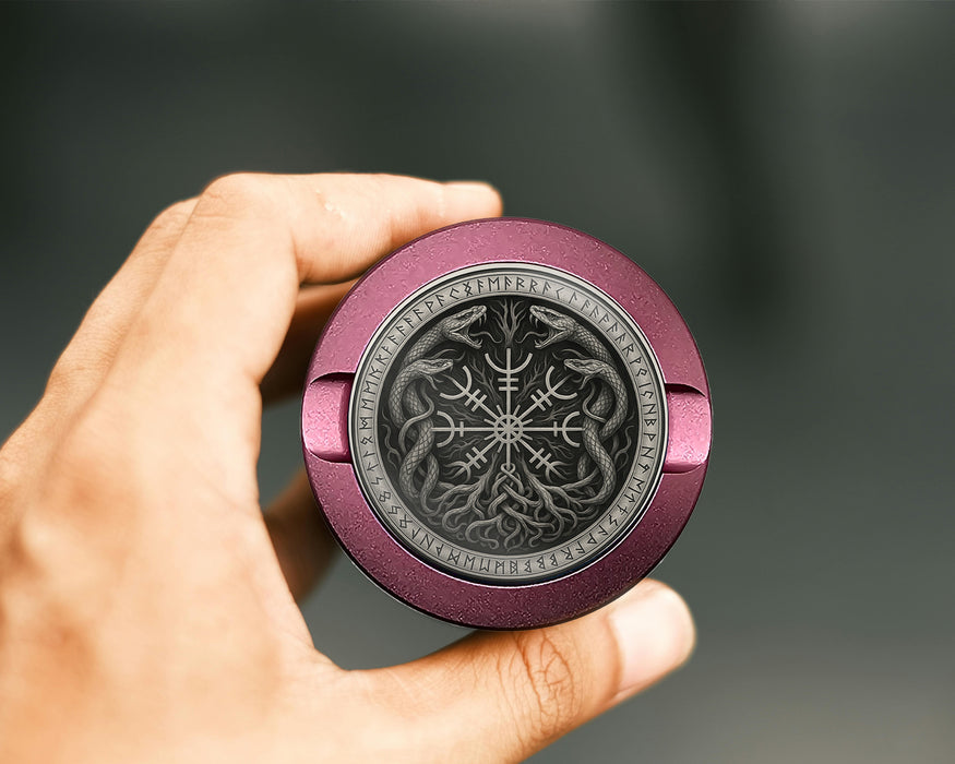 Runic Serpents Norse Sigil Snus Storage Case Pink