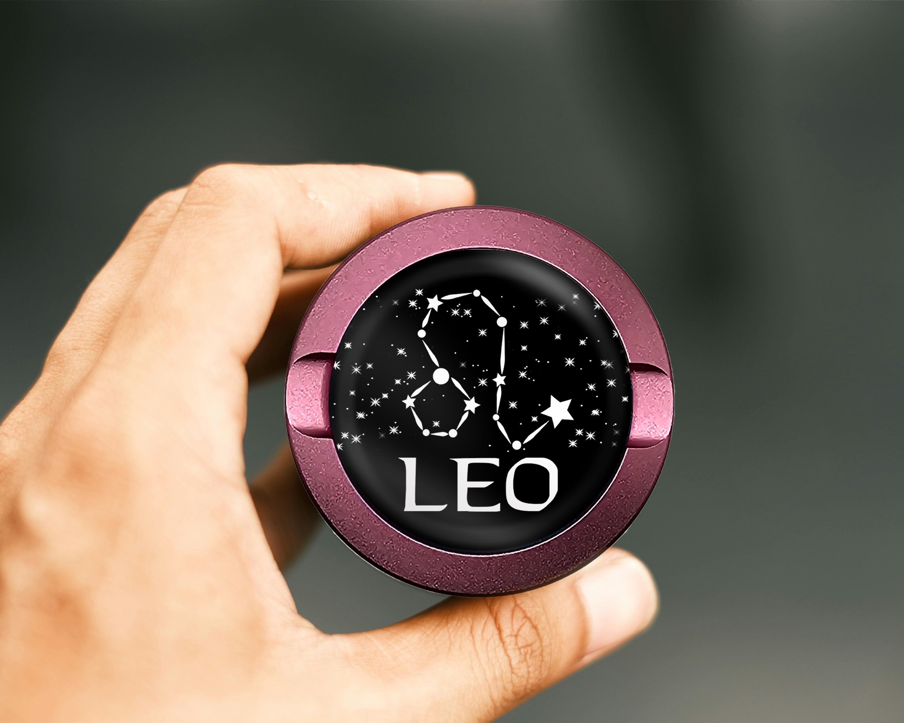 Leo, the Lion Zodiac Birth Sign Snus Storage Case Pink
