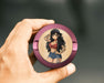 Anime Retro Pin-Up Girl with Long Hair and Tattoos Snus Storage Case Pink