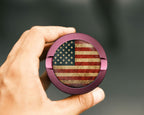 Rustic American Flag Snus Storage Case Pink