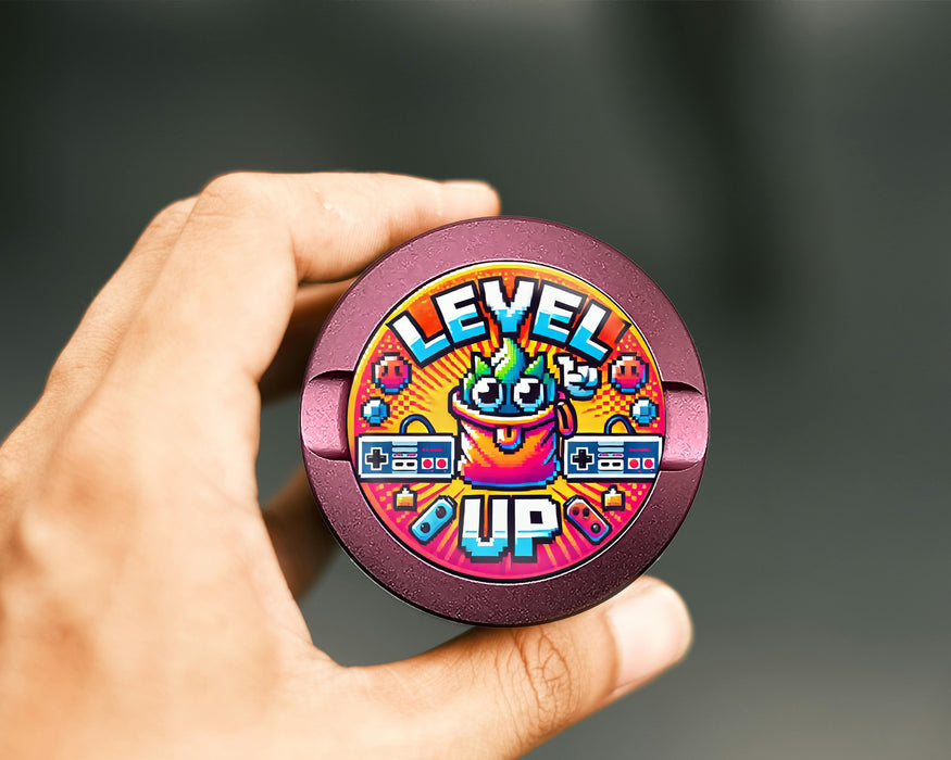 LEVEL UP Gamer Snus Holder, 8-Bit Retro Snus Storage Case Pink
