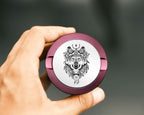 Native American Wolf Snus Storage Case Pink