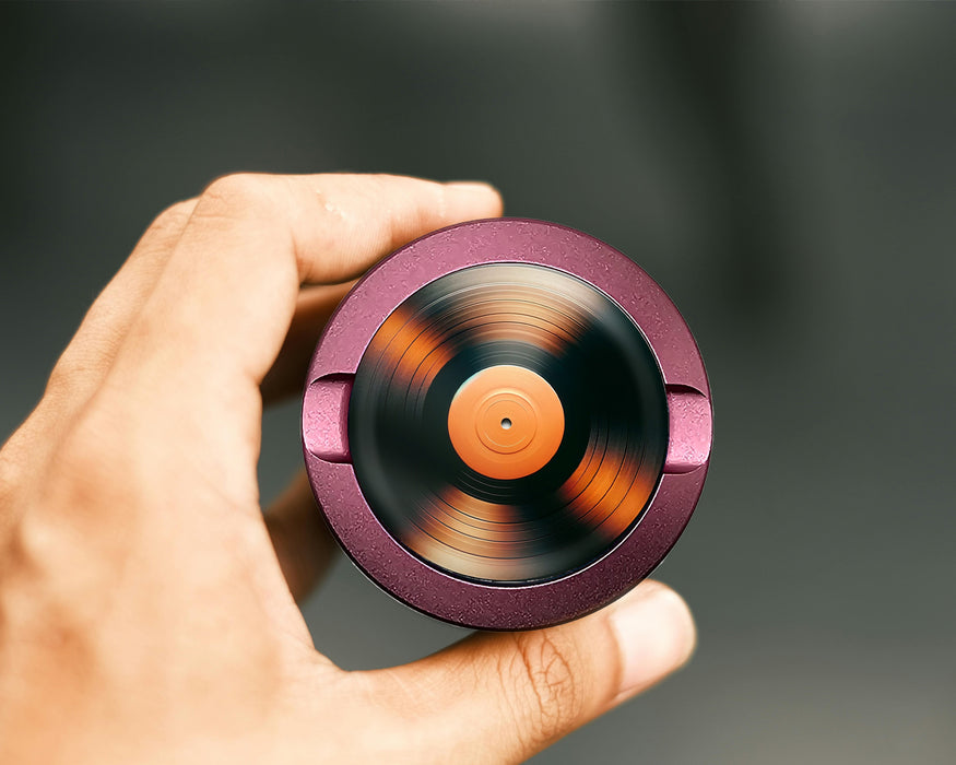 Orange Vinyl Record Snus Storage Case Pink
