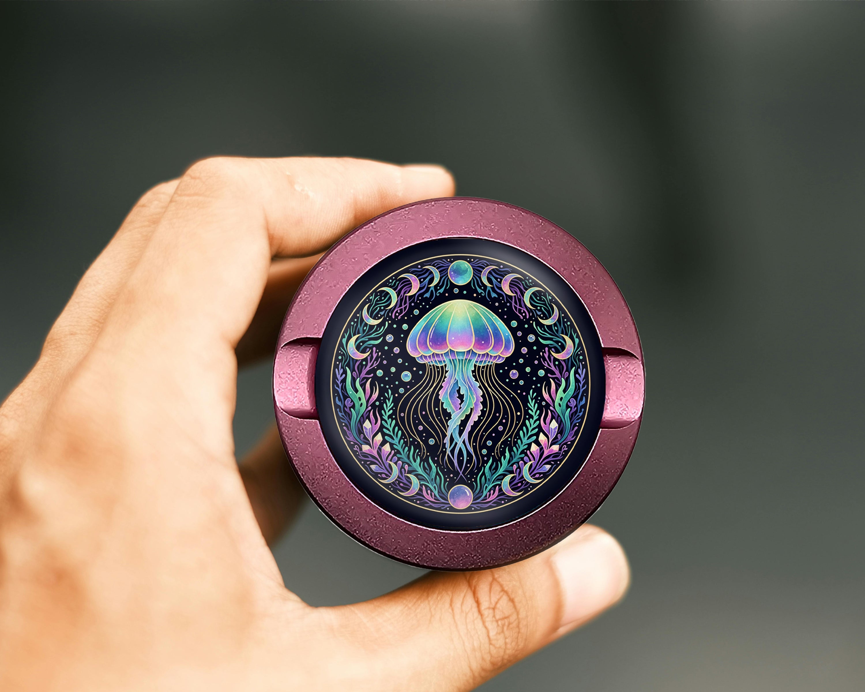 Mystic Moon Jellyfish Bloom Snus Storage Case Pink