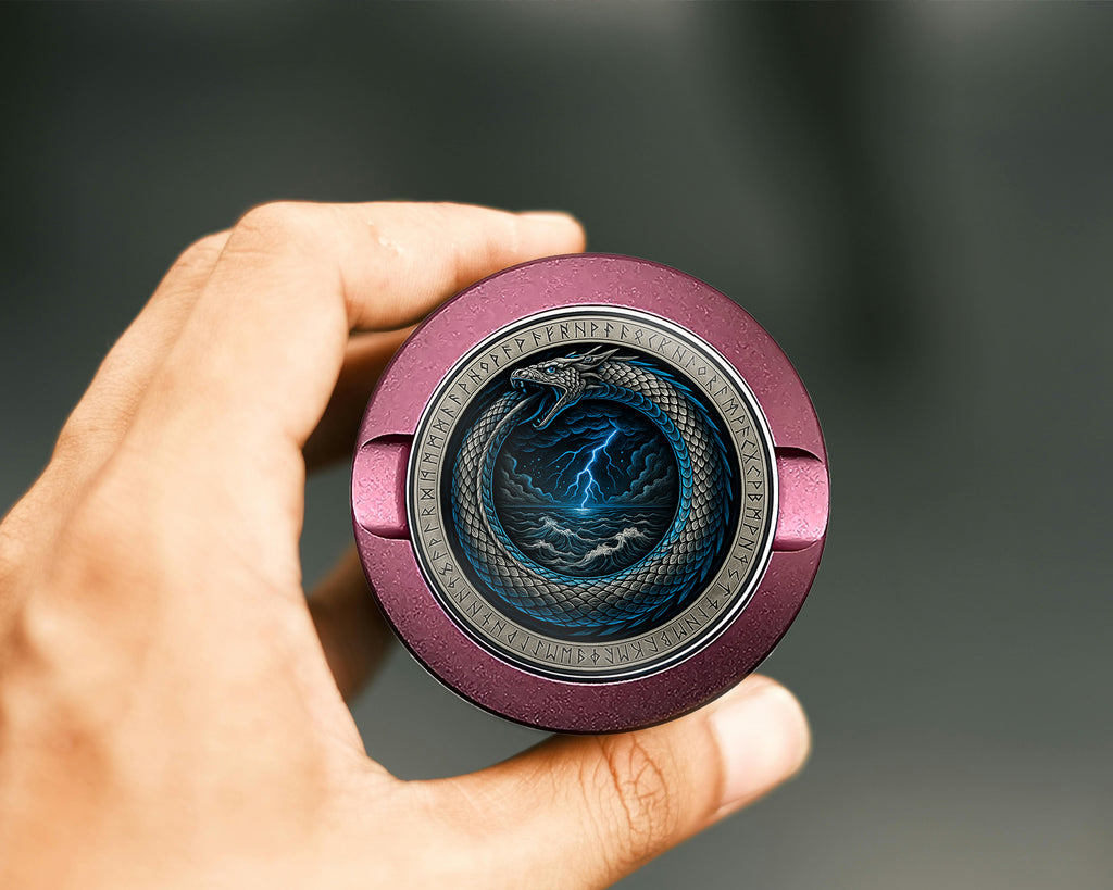 Storm Serpent Ouroboros Sigil Snus Storage Case Pink