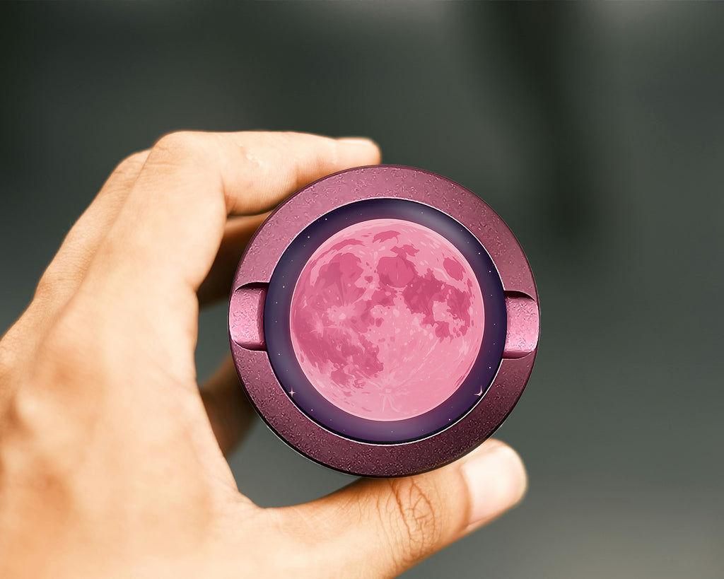 Anime Rose Pink Full Moon Aesthetic Snus Storage Case Pink