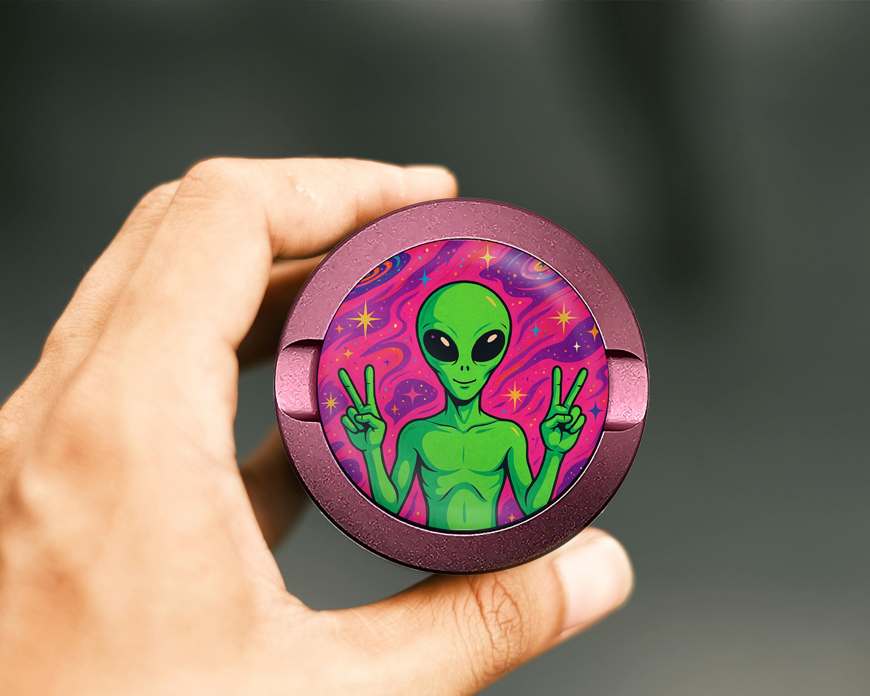 Alien We Come In Peace Snus Storage Case Pink