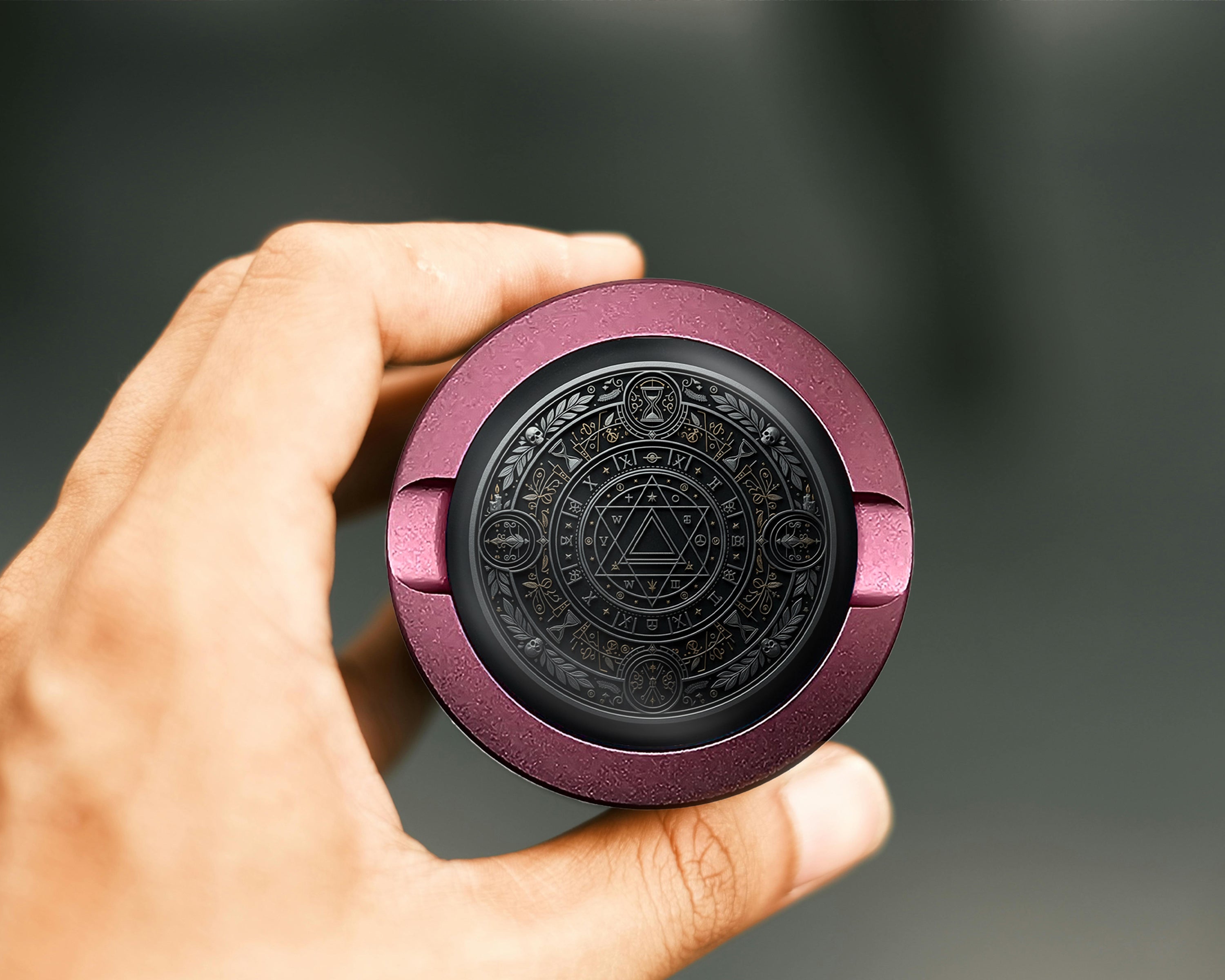 Occult Timekeeper Alchemy Seal Snus Storage Case Pink