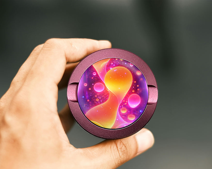 Trippy Psychedelic Lava Lamp Glow Design Snus Storage Case Pink