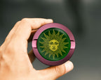 Golden Intricate Sun Snus Storage Case Pink