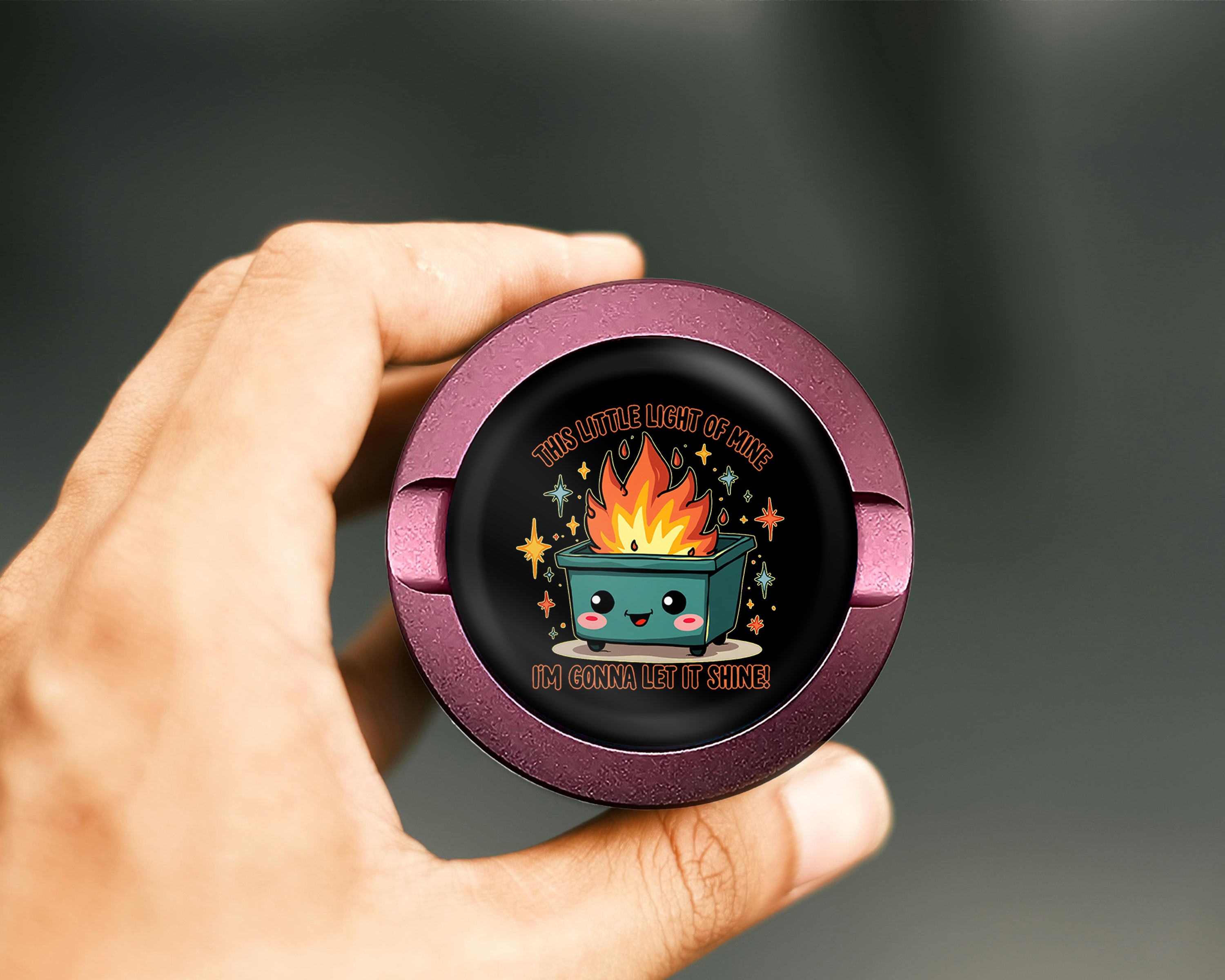 This Little Light Of Mine Dumpster Fire Snus Storage Case Pink