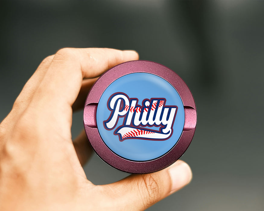 Philly Baseball Stitching Snus Storage Case Pink