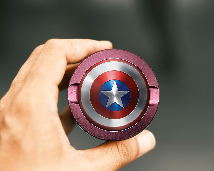 Captain Shield Superhero Comic Art Emblem Snus Storage Case Pink