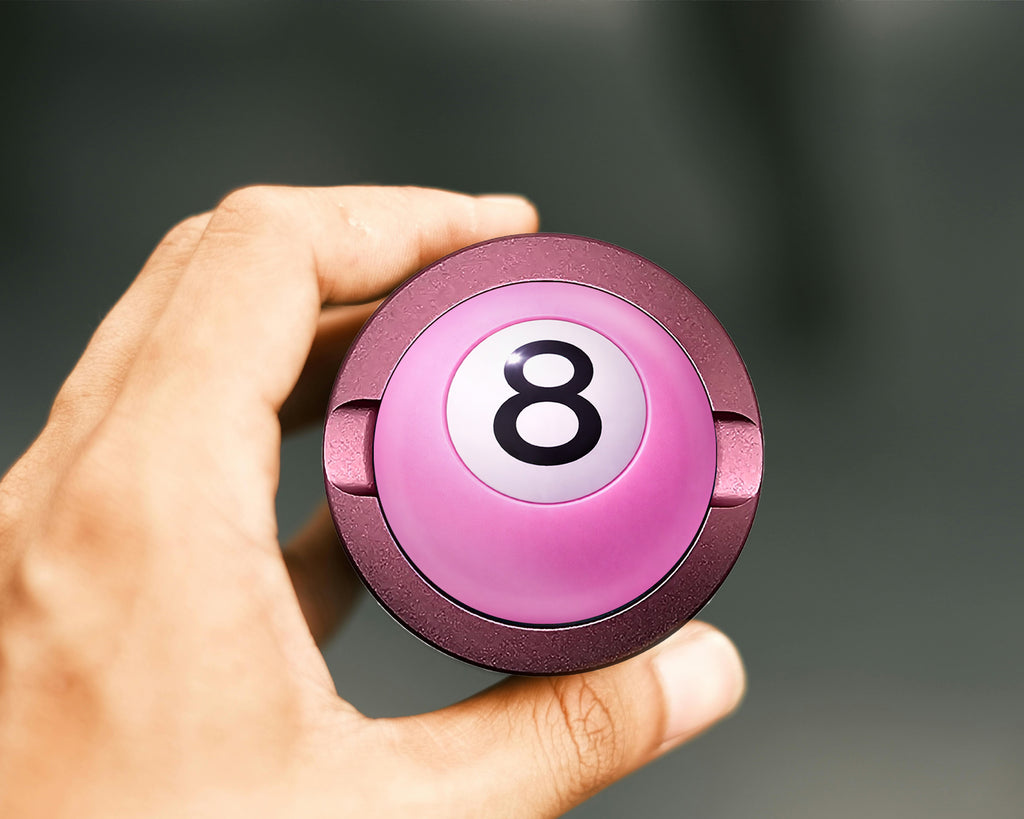 Soft Pink 8 Ball Retro Vibe Pool Hall Style Snus Storage Case Pink