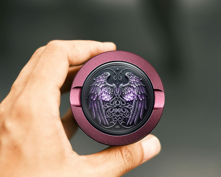 Celestial Wings Knotwork Crest Zyn Storage Case Pink